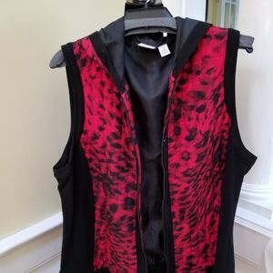 Chicos black and red vest size 2